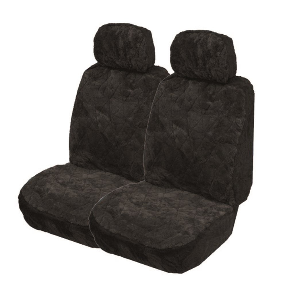 Ilana Explorer Universal Sheepskin Seat Covers - Black - EXP30DSBLK