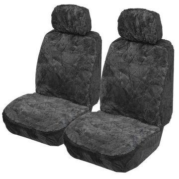 Ilana Explorer Universal Sheepskin Seat Covers - Charcoal - EXP30DSCHA