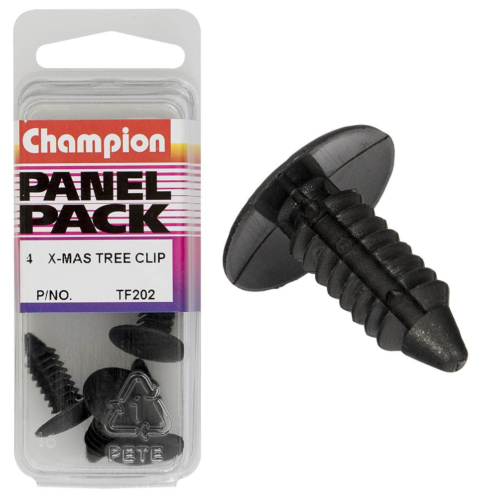 Champion Fasteners Christmas Tree Clips (17.5mm Head, 20mm Length, 8mm Stem) - Pack of 4 - TF202