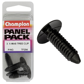 Champion Fasteners Christmas Tree Clips (17.5mm Head, 26mm Length, 8mm Stem) - Pack of 3 - TF204