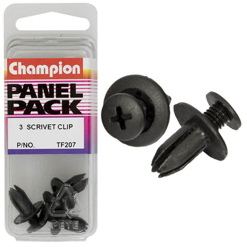 Champion Fasteners Scrivets (15mm Head, 12mm Length, to Suit 7mm Hole) - Pack of 3 - TF207