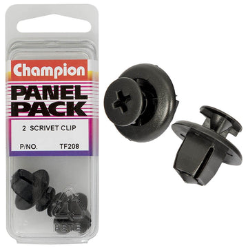 Champion Fasteners Push Rivets (20mm Head, 9mm Length, to Suit 9mm Hole) - Pack of 2 - TF208