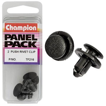 Champion Fasteners Push Rivets (17.8mm Head, 20mm Length, 7.7mm Stem) - Pack of 2 - TF216