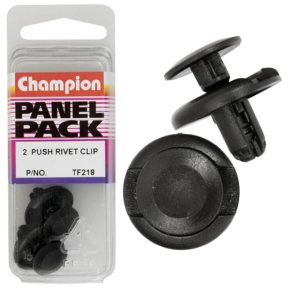 Champion Fasteners Push Rivets (20mm Head, 10mm Length, to Suit 7mm Hole) - Pack of 2 - TF218