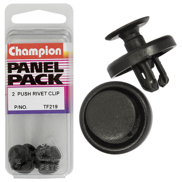 Champion Fasteners Push Rivets (18mm Head, 7.5mm Length, to Suit 7mm Hole) - Pack of 2 - TF219