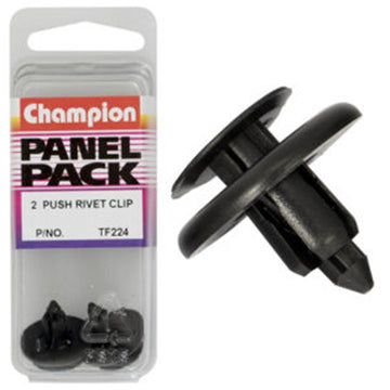 Champion Fasteners Push Rivets (12mm Head, 8mm Length, to Suit 7mm Hole) - Pack of 2 - TF224