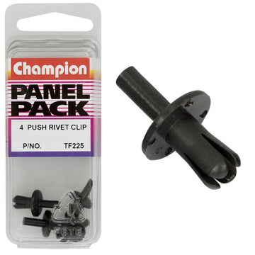 Champion Fasteners Push Rivets (10mm Head, 7mm Length, to Suit 5mm Hole) - Pack of 4 - TF225