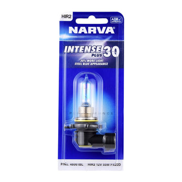 Narva 48061BL 12V HIR2 55W Plus 30 Halogen Headlight Globes -