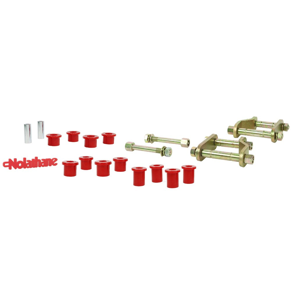 Nolathane Rear Leaf Spring Bushing and Greaseable Shackle/Pin Kit - NEK41