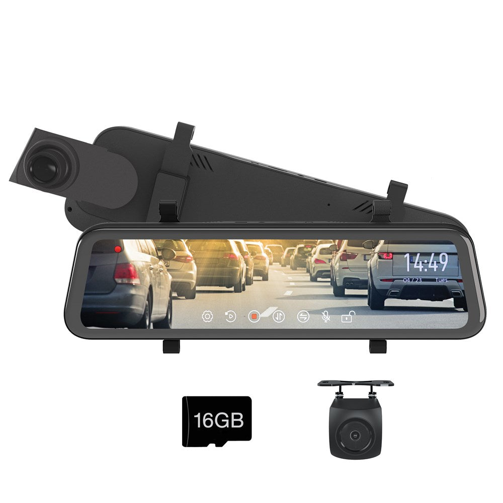 Gator 9" Touch Screen HD Mirror Display 1080P Dual Recording, Streaming & Reverse Camera Kit - GRV96MKT