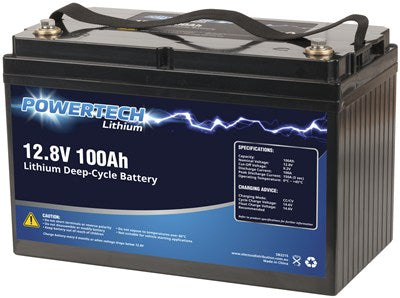 Powertech SB2215 12.8V 100Ah Lithium Deep Cycle Battery