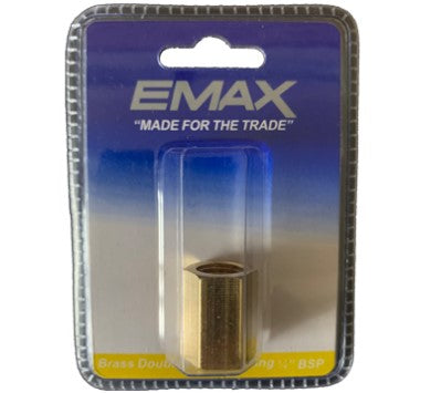 Emax Brass Double Female Fitting 1/4Inch Bsp EFF04-04