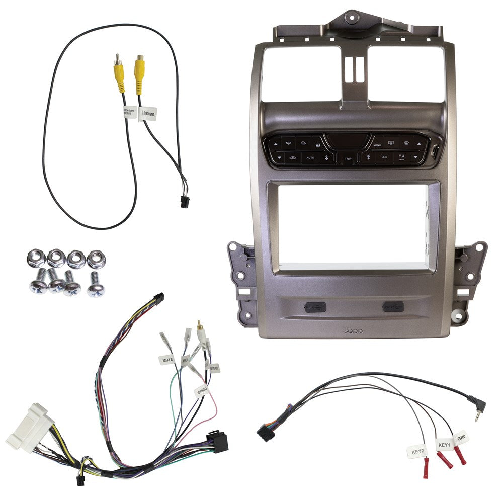 AERPRO Double Din Gunmetal Install Kit To Suit Ford Falcon Ba-Bf & Territory Sx-Sy - FP9750GK