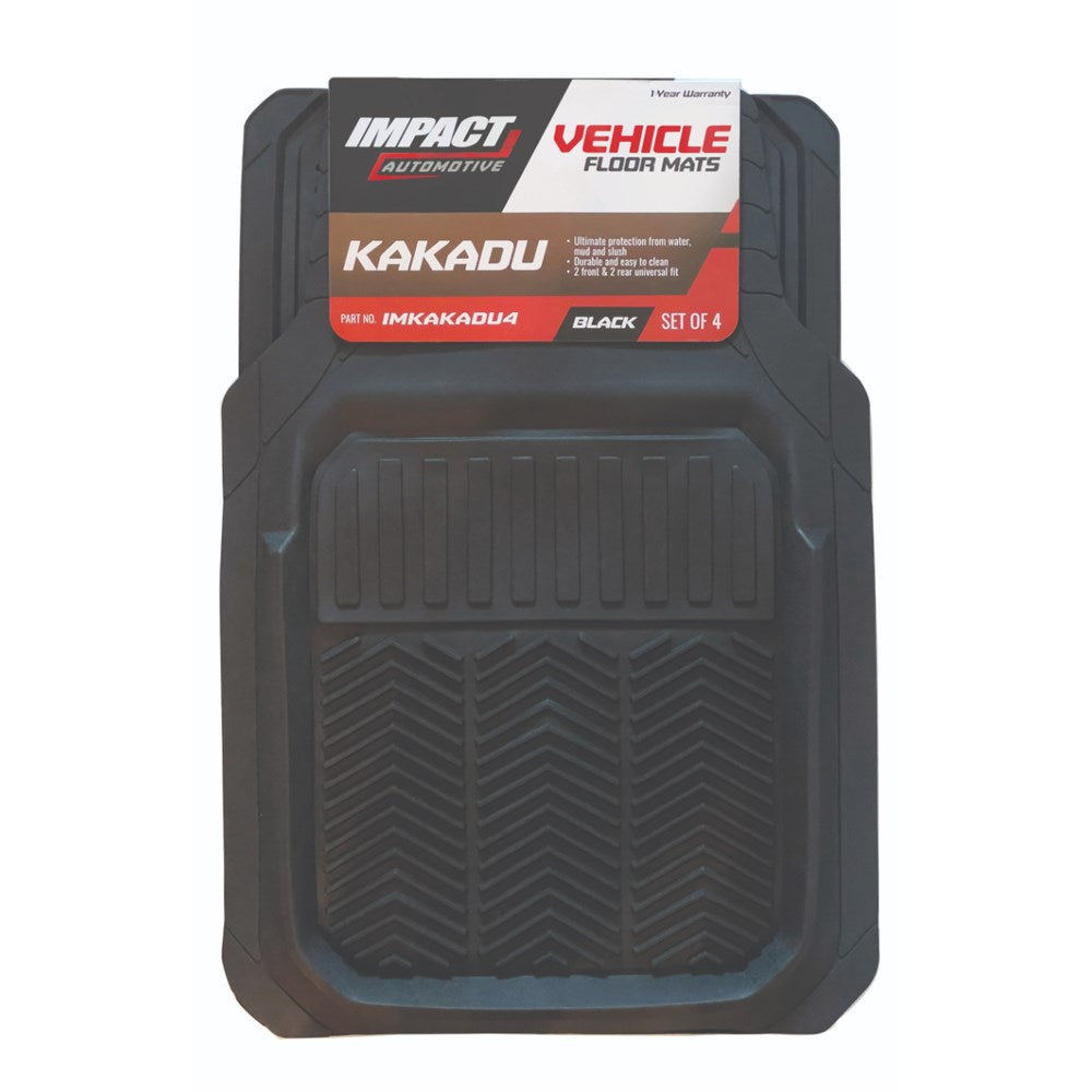 Impact Set of 4 Universal Fit 'Kakadu' Black Mats - IMKAKADU4