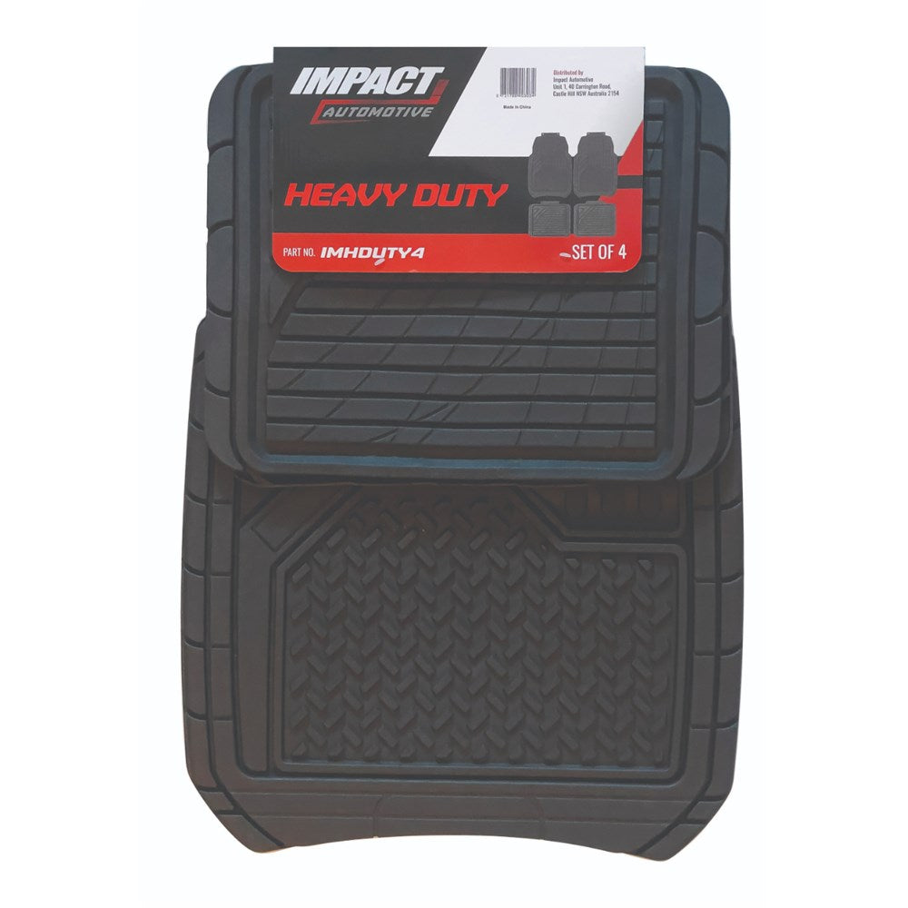 Impact Set of 4 Universal Fit Heavy Duty Black Mats - IMHDUTY4