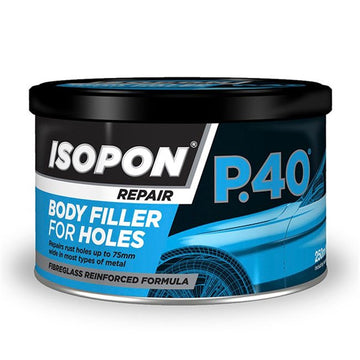 Isopon P40 Fibreglass Reinforced Body Filler Paste For Holes Kit - 250mL - P40/S (Pickup Only)