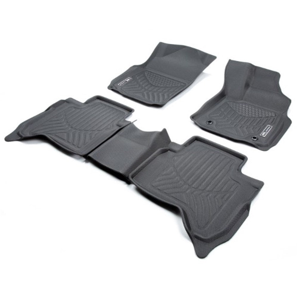 TruFit 3D Maxtrac Tailor Made Heavy Duty Front and Rear Black Rubber Floor Mats to Suit October 2015 Onwards/8th Gen Toyota Hilux Dual/Crew Cab with Auto Transmission Only - 3D-THIL15AP4BKMAX (*Bulky Item, Freight Charges Apply)