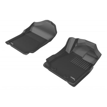 TruFit 3D Kagu Tailor Made Front Only Pair of Black Rubber Floor Mats to Suit Ford Ranger PX, PX2, PX3 2011-2022 - 3D-FRANPXBK