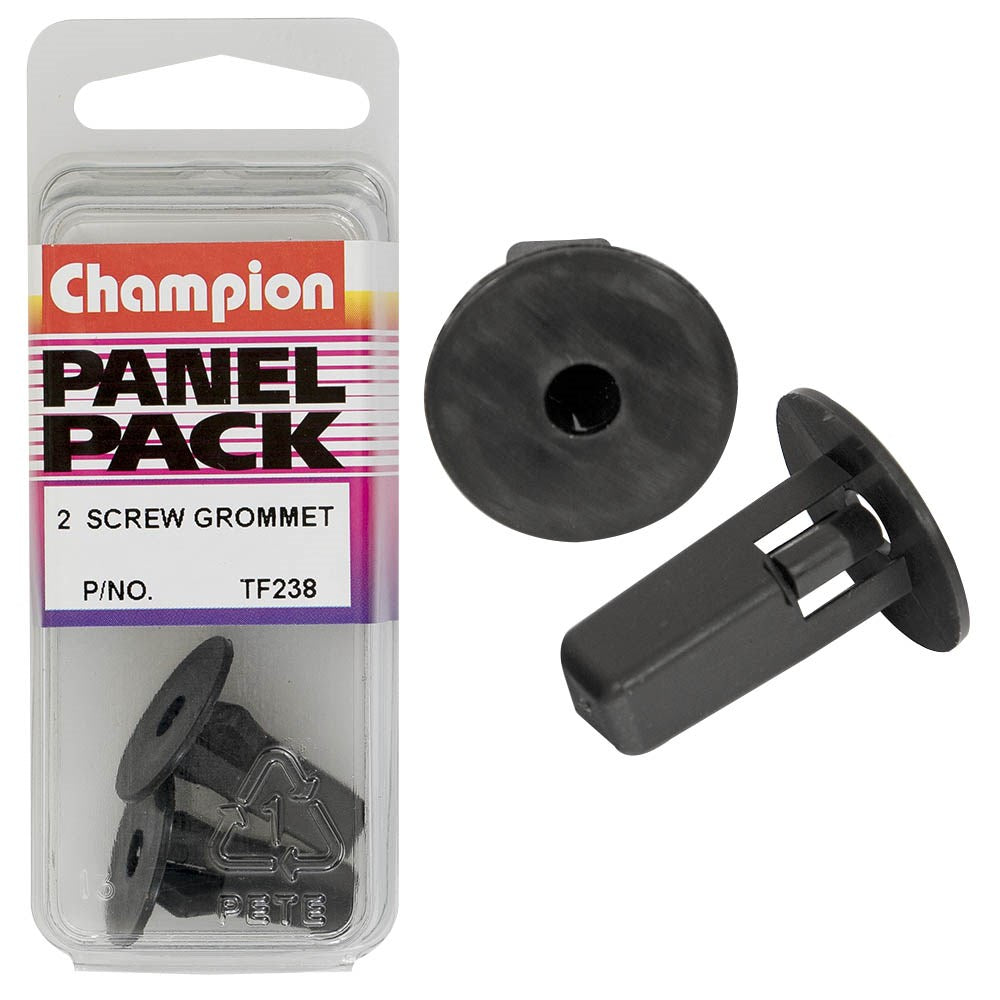 Champion Fasteners Screw Grommets (20mm Head, 22mm Length, to Suit 8mm Hole and M5 Screws) - Pack of 2 - TF238