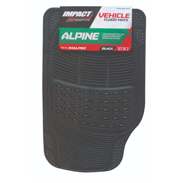 Impact Set of 2 Universal Fit 'Alpine' Black Front Mats - IMALPB2