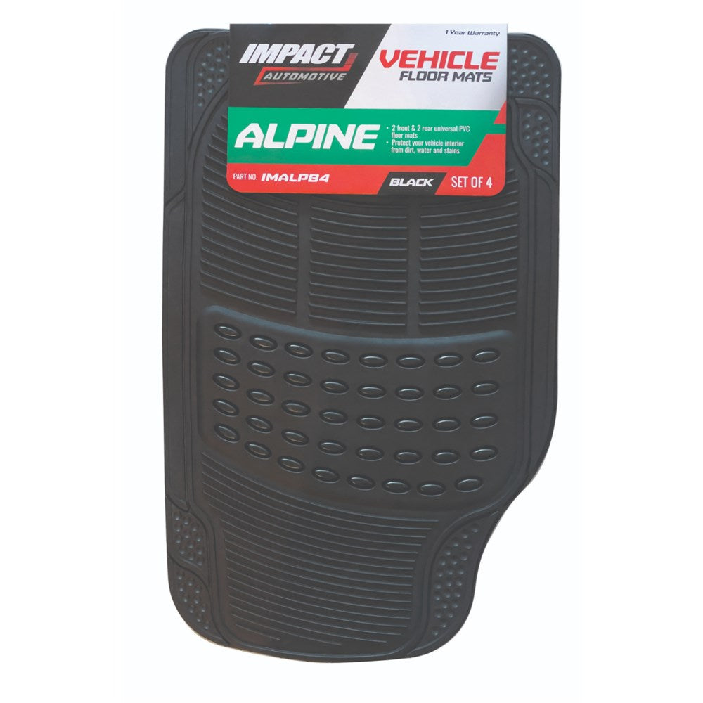 Impact Set of 4 Universal Fit 'Alpine' Black Mats - IMALPB4