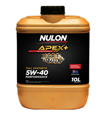 Nulon Apex+ 5W-40 Full Synthetic Performance Petrol and Diesel SN/CF Engine Oil - 10L - APX5W40-10