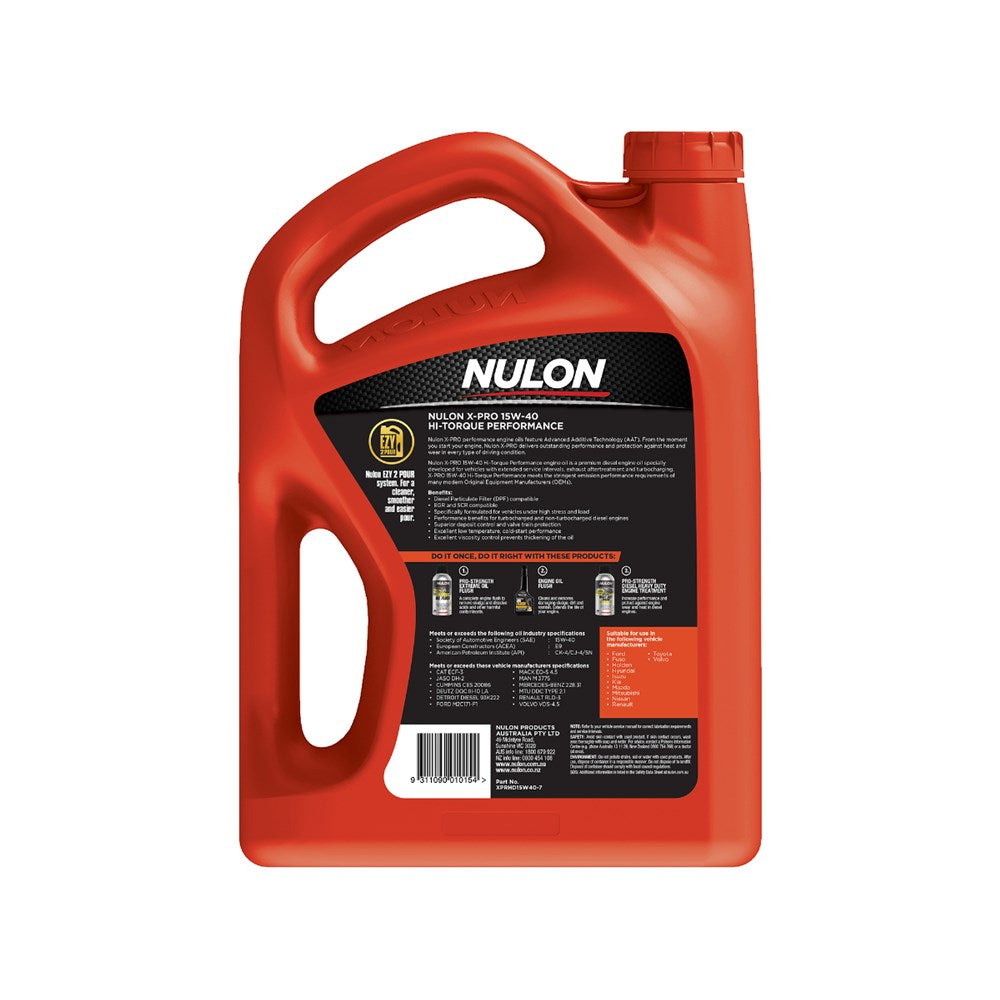 Nulon X-Pro 15W-40 Premium Mineral Hi-Torque Performance Diesel Engine Oil - 7L - XPRHD15W40-7