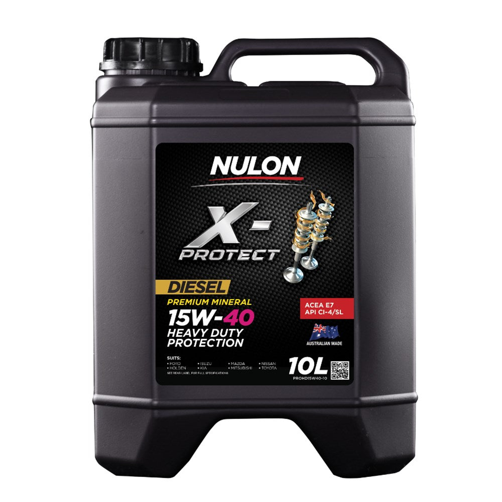 Nulon X-Protect 15W-40 Heavy Duty Protection Premium Mineral CI-4/SL/E7 Diesel Engine Oil - 10L - PROHD15W40-10