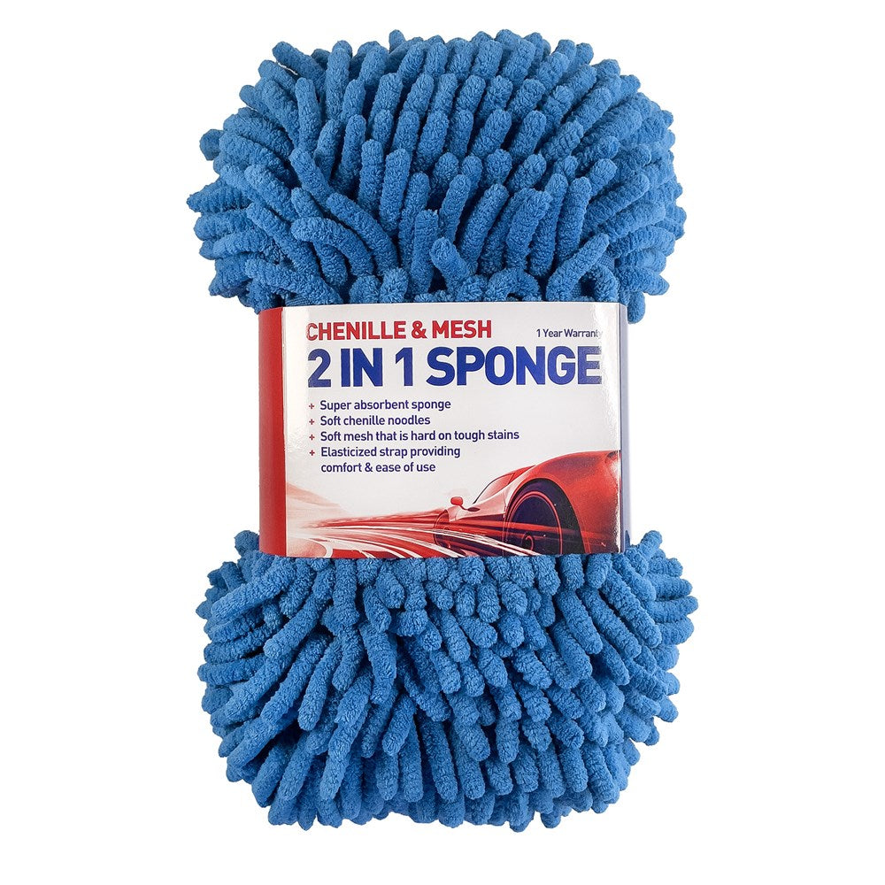 The One 2-In-1 Chenille and Mesh Wash Sponge - THNWS