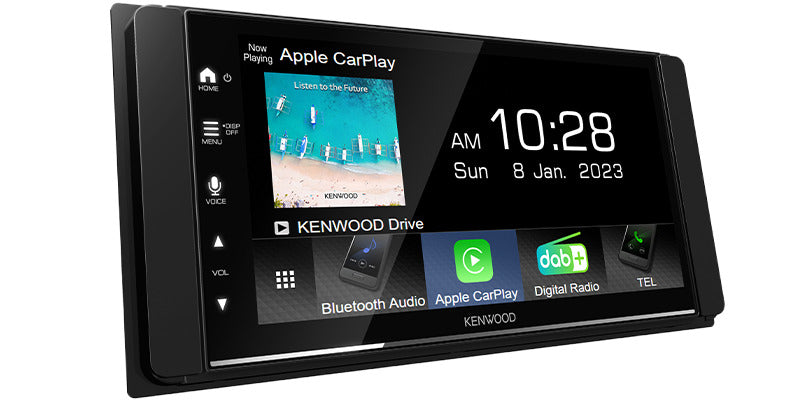 Kenwood DMX7522DABS 6.8 Inch LCD Mechless Digital Media Receiver Head Unit with Wireless Android Auto and Apple CarPlay