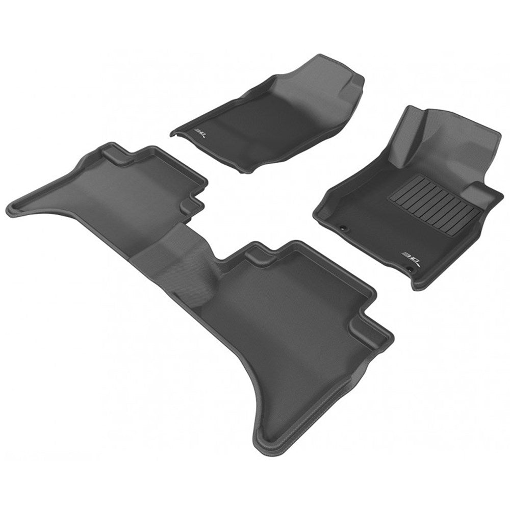 TruFit 3D Kagu Tailor Made Front and Rear Set of Black Rubber Floor Mats to Suit Mitsubishi Triton Dual Cab MQ2-MR 2017-2022 - 3D-MITRI17P4BK (*Bulky Item, Freight Charges Apply)