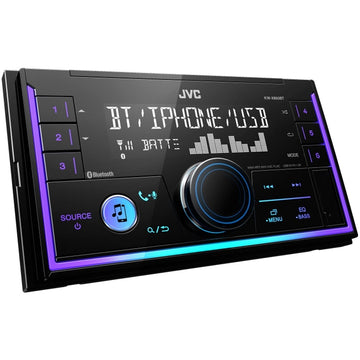 JVC KW-X850BT 4 x 50W Mechless Double DIN Receiver Head Unit with USB, Bluetooth and iPhone Support