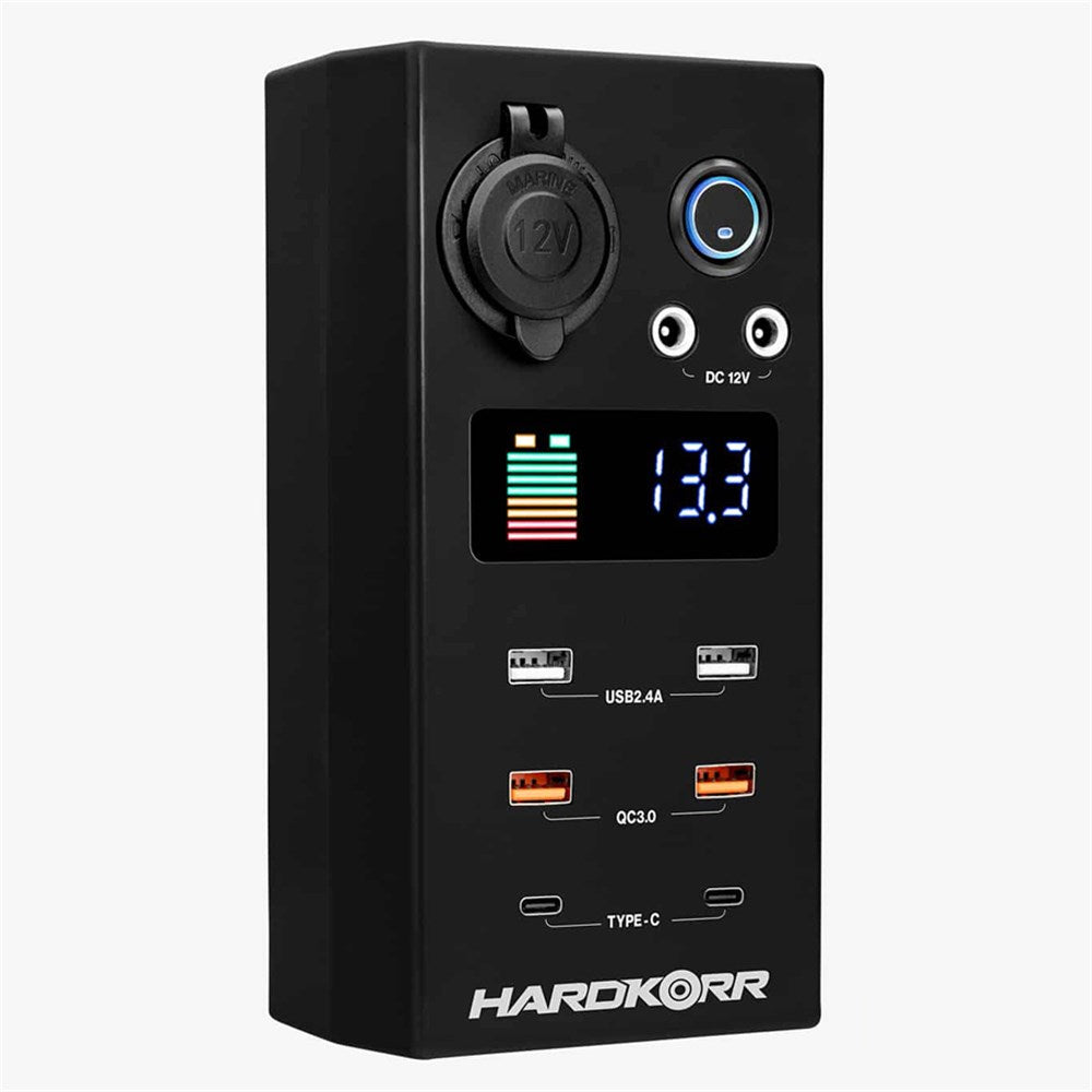 HardKorr 12V DC Mini Power Distribution Box with 11 Outputs - HKPDCBOXSM