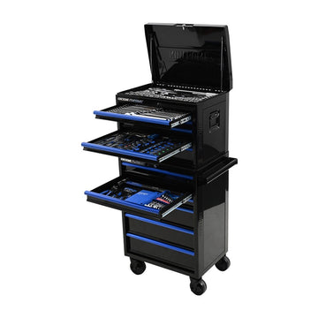 Kincrome Evolution Pursuit 209 Piece 11 Drawer Roller Cabinet and Tool Chest with Bonus Gear Spanner Set - P1931B (Bulky Item, Freight Charges Apply)