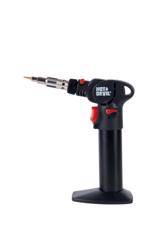 Hot Devil 3-in-1 Butane Powered Soldering Iron and Blow Torch with Rotating Head - HD909