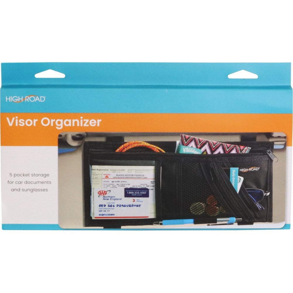 High Road Sunvisor Organiser - PV-BLACKBLK