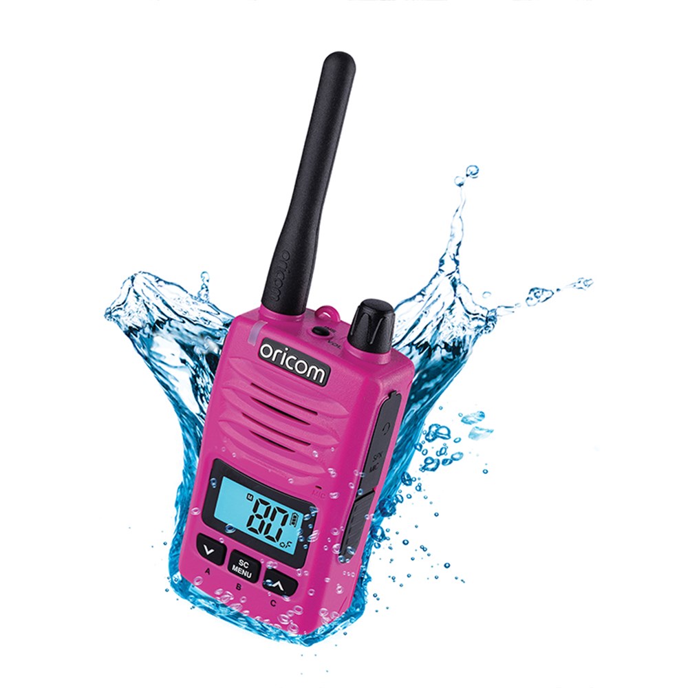 Oricom DTX600PNK 5 Watt IP67 Waterproof Handheld UHF CB Radio - Pink