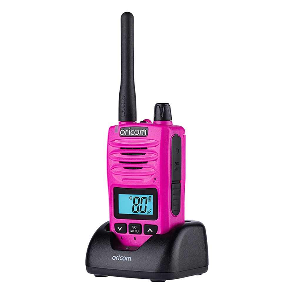 Oricom DTX600PNK 5 Watt IP67 Waterproof Handheld UHF CB Radio - Pink