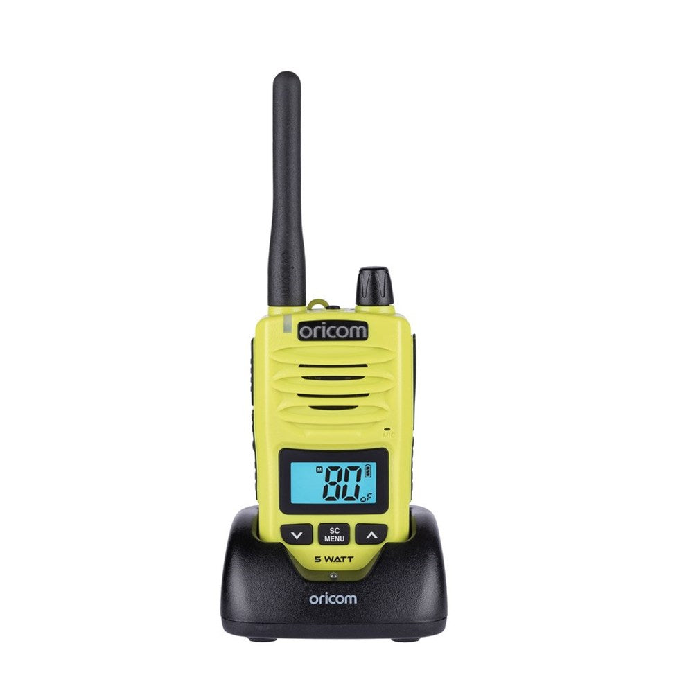 Oricom DTX600LME 5 Watt IP67 Waterproof Handheld UHF CB Radio - Lime