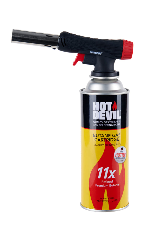 Hot Devil Professional Butane Blow Torch Kit with 220g Gas Cartridge - HD910 - Pickup Only