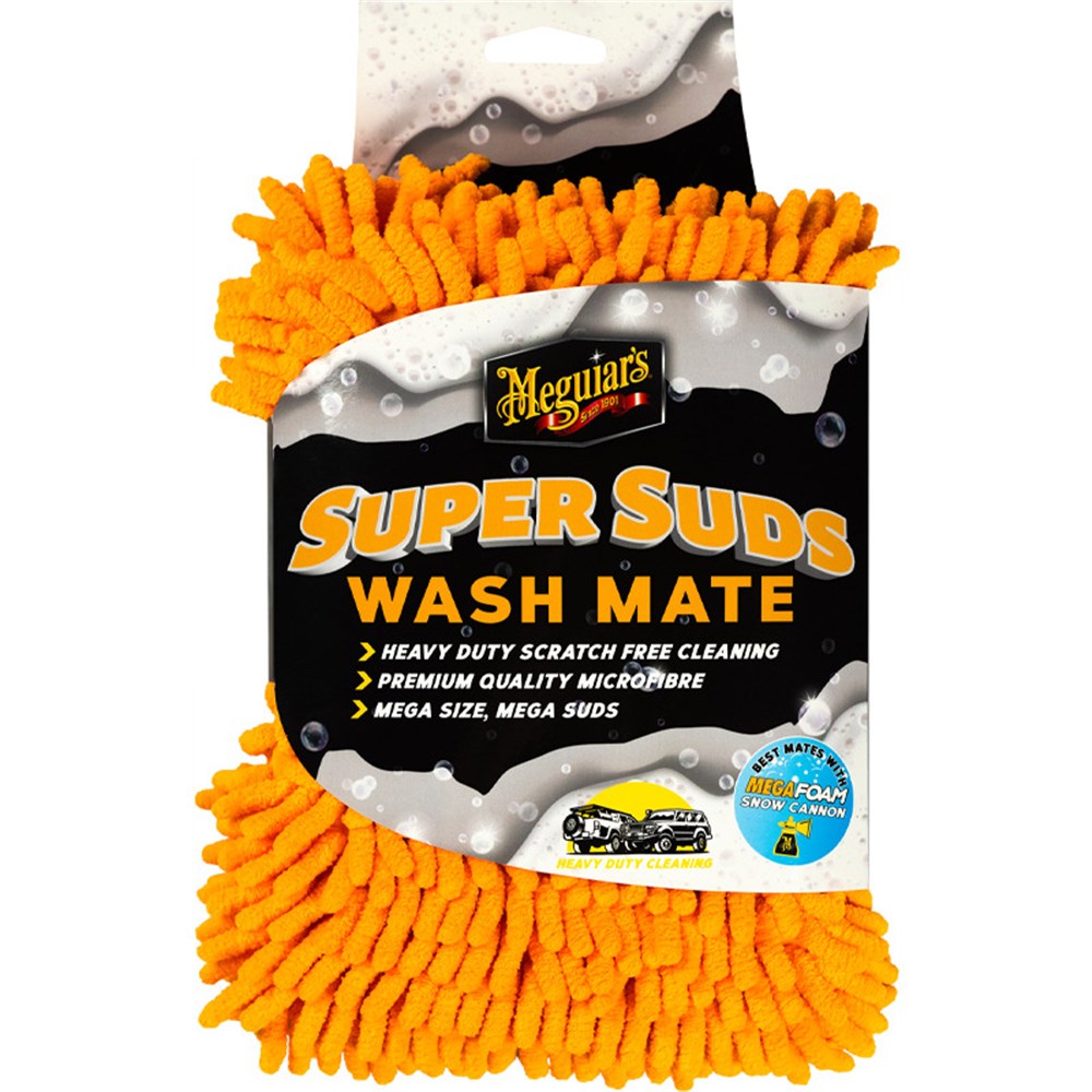 Meguiar's Super Suds Wash Mate Microfibre Chenille Noodle Car Wash Sponge - AG1025