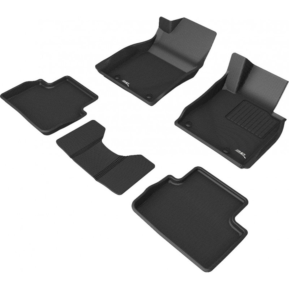 TruFit 3D Kagu Tailor Made Front and Rear Set of Black Rubber Floor Mats to Suit 2019 Onwards Mazda CX-30 and Mazda3 (Sedan and Hatch) - 3D-MZMAZ318P4BK