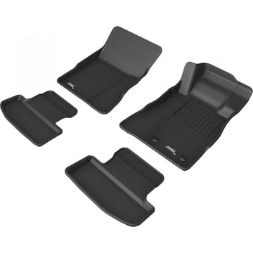 TruFit 3D to Suit 2015-2023 Ford Mustang Kagu Tailor Made Front and Rear Set of Black Rubber Floor Mats - 3D-FMUS15P4BK (*Bulky Item, Freight Charges Apply)