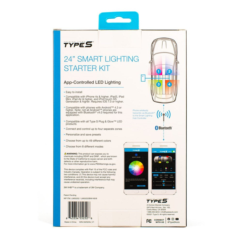 Type S GLM55252M 24" (0.6 Metre) App Controlled Interior HyperBright Smart LED Lighting Starter Kit