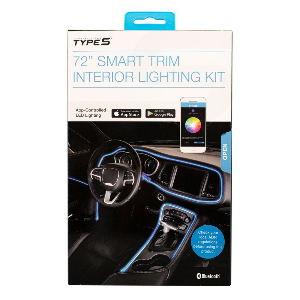 Type S GLM55879 72" (1.8 Metre) App Controlled Multi-Colour Interior Trim Smart LED Lighting Kit