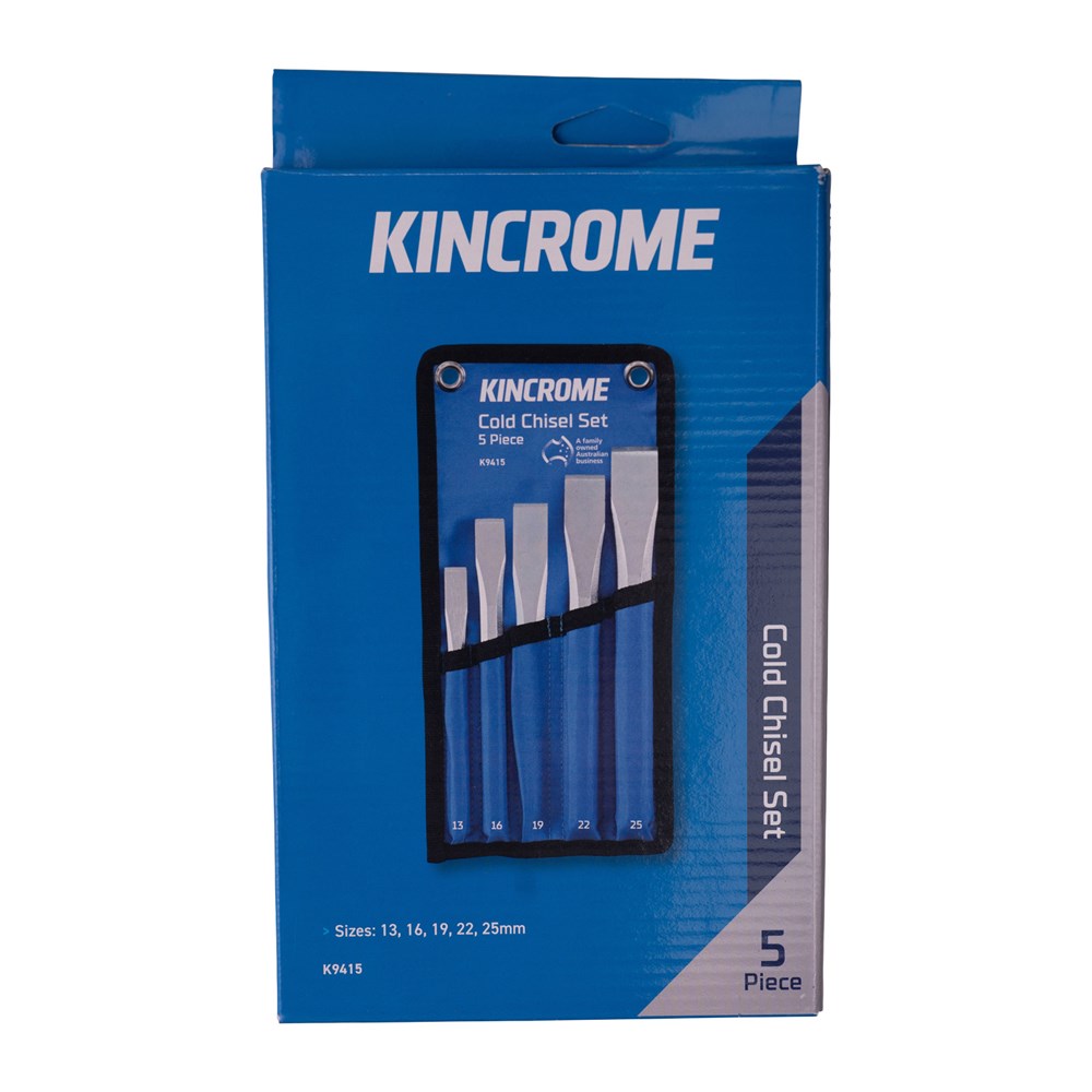 Kincrome 5 Piece Cold Chisel Set with Carry Pouch - K9415