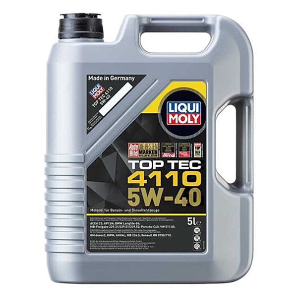 Liqui Moly Top Tec 4110 5W-40 Synthetic Technology SN/C3 OEM Approved Petrol and Diesel Engine Oil - 5L - 21479