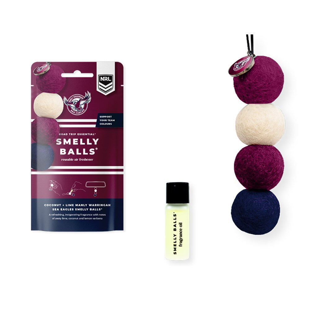 Smelly Balls Manly Sea Eagles Inspired Reusable Air Freshener Starter Set - NRL445AE