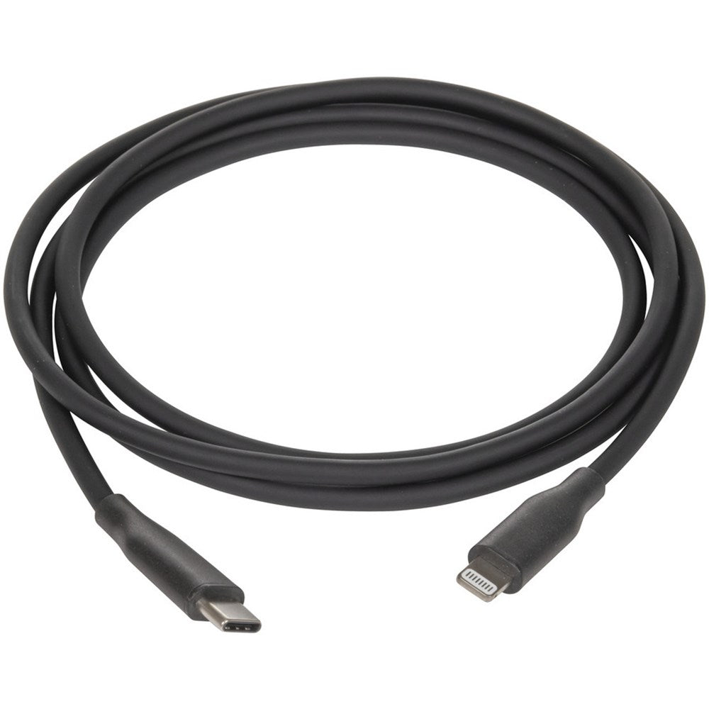 Powertech WC7916 1.2 Metre Silicone USB-C to Lightning(TM) Mfi Charge and Sync Cable - Black