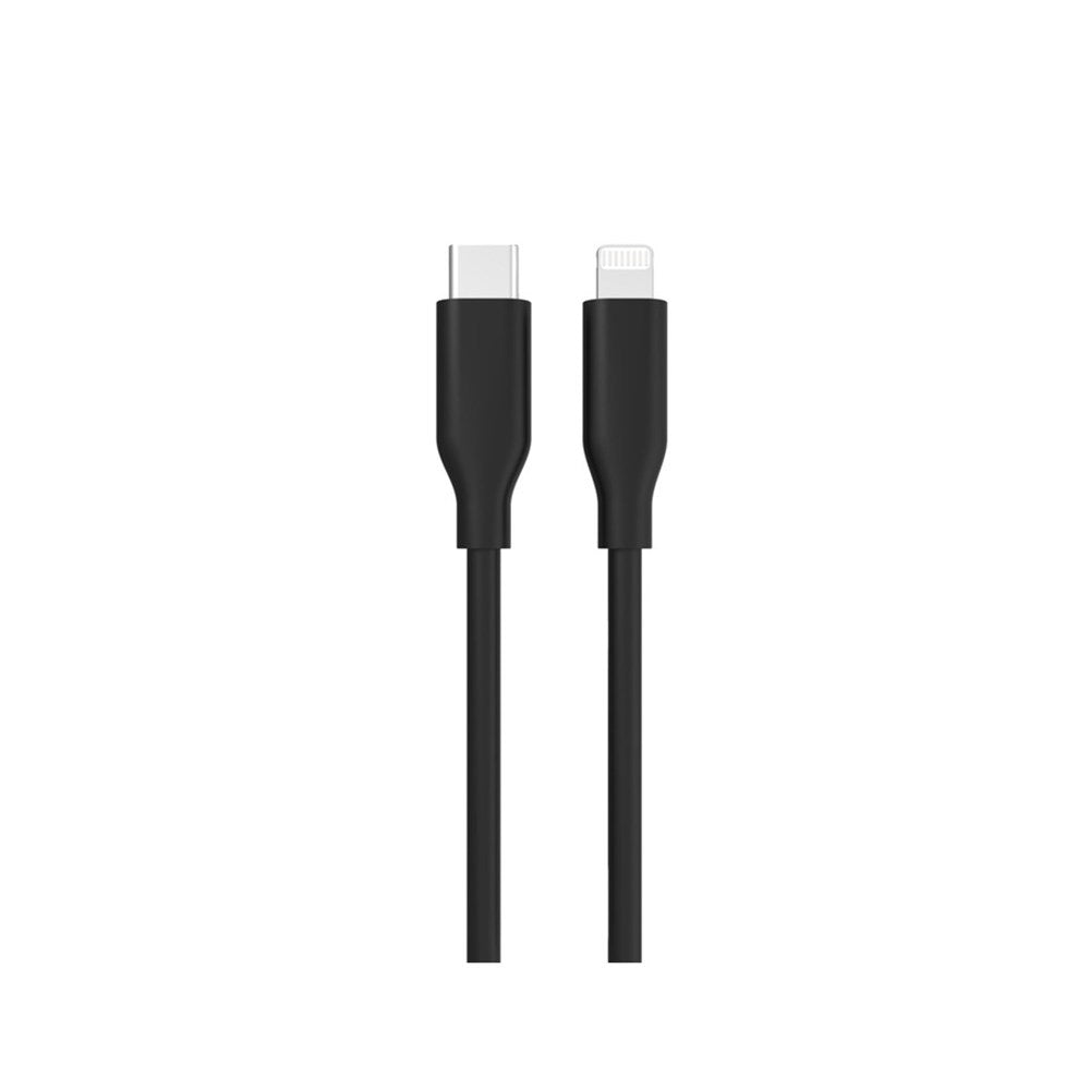 Powertech WC7916 1.2 Metre Silicone USB-C to Lightning(TM) Mfi Charge and Sync Cable - Black